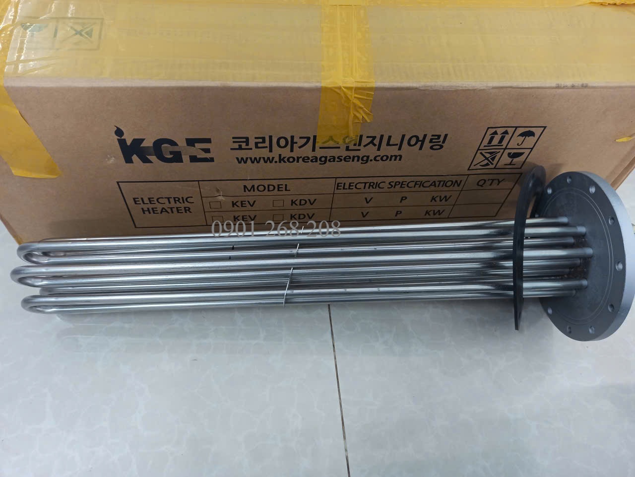 THANH ĐIỆN TRỞ 15KW CHO MÁY HÓA HƠI KGE KEV-100